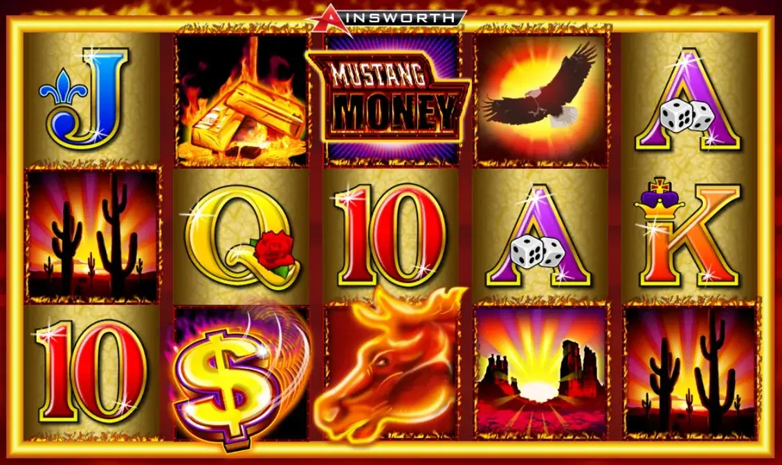 Mustang Money Slot Game by Ainsworth — western themed 5-reel slot machine